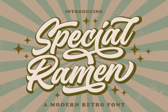 Special Ramen: A Bold Handwritten Font for Retro Design